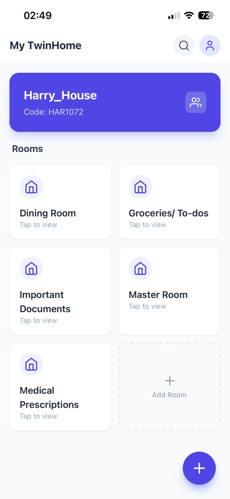 TwinHome App Interface